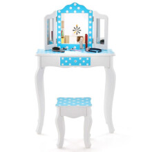 Peluquería infantil - HELLOSHOP26 - Espejo desmontable - MDF - 60 x 27,5 x 97,5 cm - Práctico y seguro