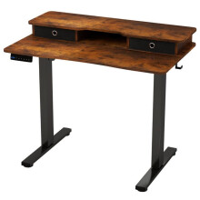 Elektrisch verstelbaar zittend-staand bureau 100 x 60 x 73-122 cm met ergonomische lades en beheer