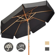 Parasole inclinabile - HELLOSHOP26 - Ø 300 x 261 cm - Meccanismo anti-UV - Design contemporaneo - Legno massiccio