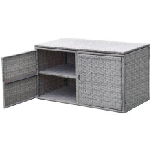 Cofre de armazenamento - HELLOSHOP26 - 20_0011488 - Resistente às intempéries - Design moderno - 2 prateleiras