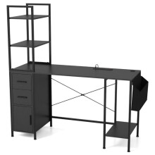Moderne bureau 145 x 50 x 147,5 cm met aanpasbare led-verlichting en station van