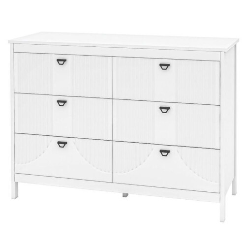 Commode - HELLOSHOP26 - 6 tiroirs - MDF - Surface spacieuse - Design adaptable