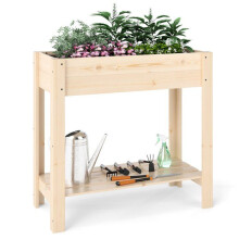 Jardim elevado - HELLOSHOP26 - 81 x 37 x 77 cm - Madeira de pinho - Ergonómico - Multifuncional