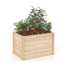 Jardinière en bois - HELLOSHOP26 - 100 x 64 x 65,5 cm - Drainage optimal - Pour plantes et légumes