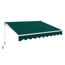 Store banne rétractable - HELLOSHOP26 - 295 x 250 cm - Aluminium - Angle ajustable 40-100 - Protection anti-UV