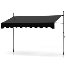 Store banne manuel rétractable - HELLOSHOP26 - 300 x 120 x 210-300 cm - Protection solaire - Installation facile
