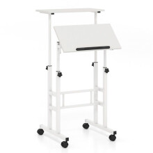 Mobiel zit-sta bureau 60 x 30 x 72-124 cm verstelbaar en kantelbaar modern design