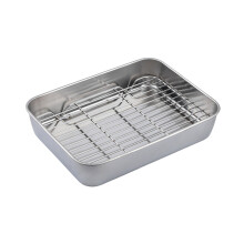 Easy Cleaning Stainless Steel Baking Pan With Removable Wire-S