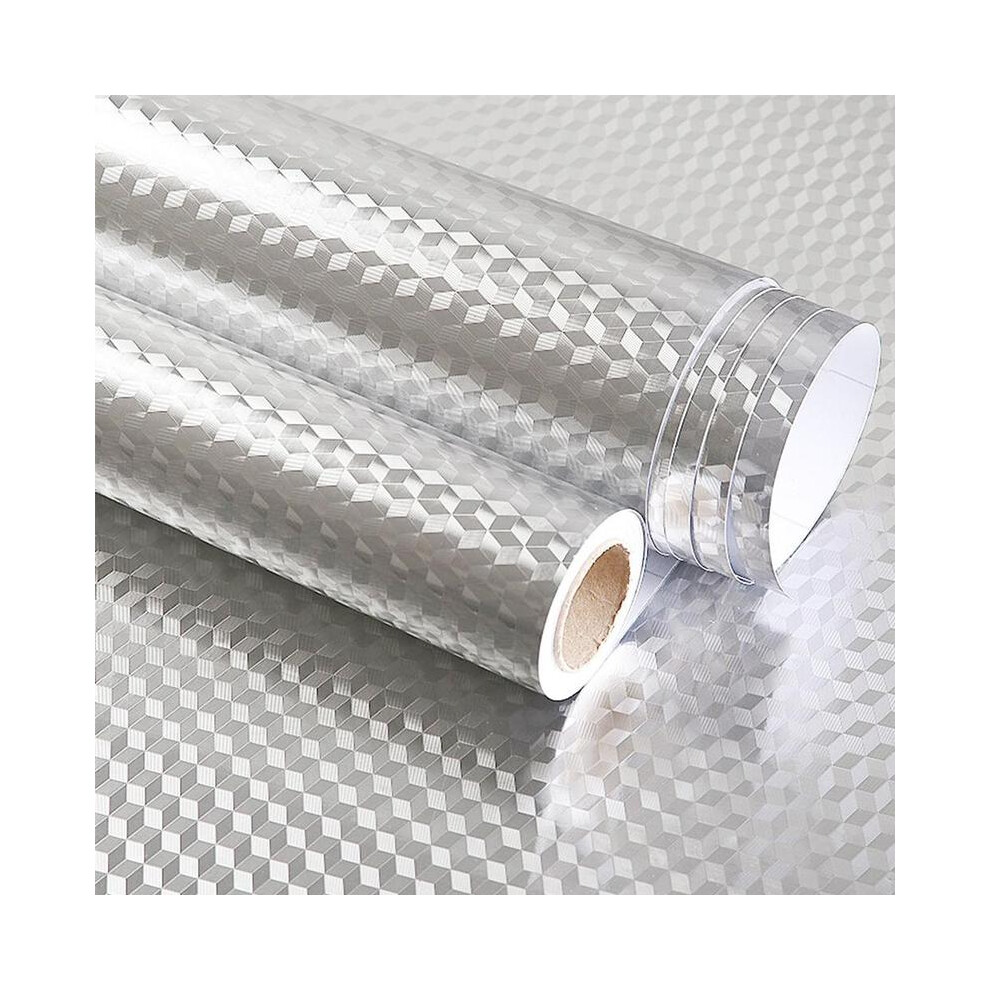 (Grid Grease Sticker, 40X200cm) Kitchen Backsplash Wallpaper, Peel And Stick Aluminum Foil Contact Paper, Waterproof Removable Adhesive Oil-Proof 5042208094790