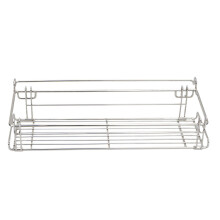 Camping Folding Basket, Outdoor Table Side Shelf, Stainless Steel Storage Rack, Organizer