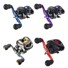 Anglerolle left/right handles, smooth drag force 8 kg (17.64) L red