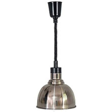 Heat lamp, food warmer, portable food warmer lamp, single bulb, buffet display, heating and preservation light, commercial portable heat lamp (silver)