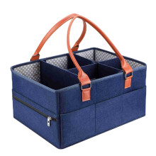 Baby Diaper Caddy Organizer, Large Organizer Shopping Bag Diaper Storage with Removable Divider for Boys or Girls