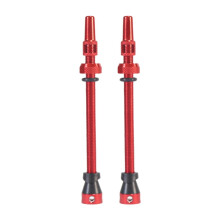 2piece aluminum Presta valve stems for tubeless bicycles, 85mm, red
