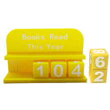 Compteur de livres décoratif avec Cubes numériques,-Jaune