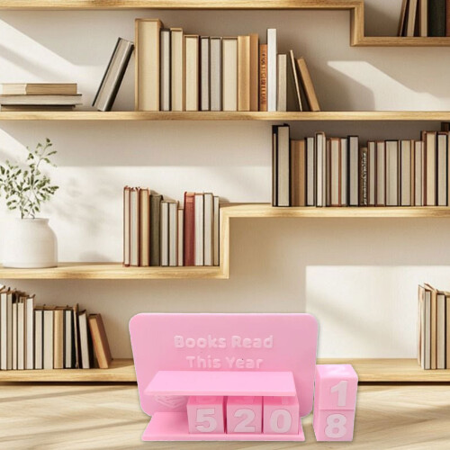 Compteur de lecture de livres élégant avec Cubes numérotés,-Kaki 2
