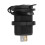 QC3.0 Γρήγορη φόρτιση Διπλή υποδοχή USB Πρίζα αφής Διακόπτης LED Ένδειξη Αλουμινίου με 2
