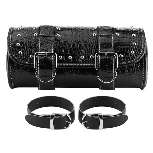 Τσάντα τιμονιού Αξεσουάρ Αδιάβροχη Πλαϊνή τσάντα μοτοσικλέτας PU Δερμάτινη