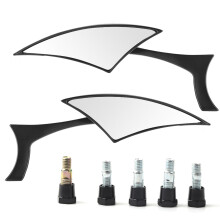 Oglindă retrovizoare Blade, compatibilă universal, neagră, material rezistent, reglabilă la 360 de grade, instalare plug & play, Clear