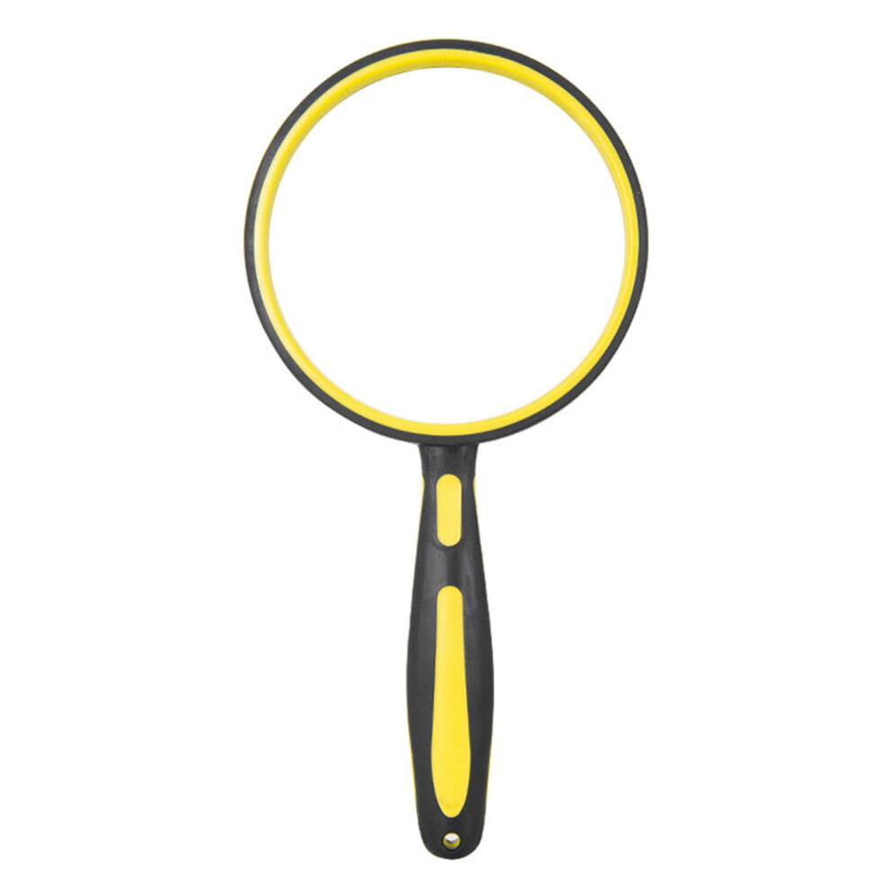Nonslip Rubber Grip 510x Handheld Magnifying Glass with Optical Lens for Enhanced Clarity and Precision, 110mm, Yellow