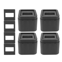 Stable Support Bed Lifts Rubber Furniture Riser Blocks Anti Vibration Non Slip Design Stackable For Multiple Uses Multi Function Bed And Sofa Riser Se