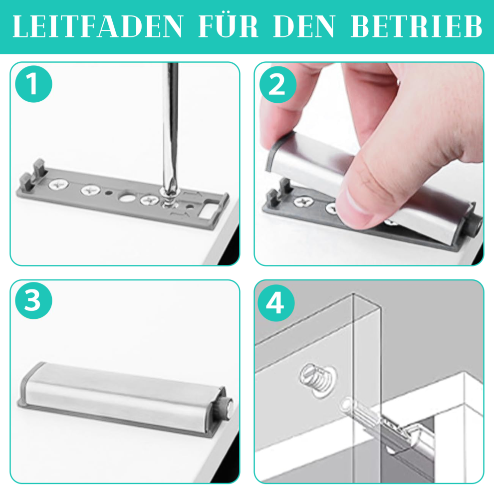 Cabinet Door Upgrader, Euro Hinges Compatibility Ensures Depth Adjustment For Smooth Functionality, Effortless Touch Opening With Magnetic Latches (Se 9198585309128