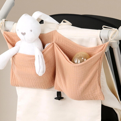 Diaper storage bag, double bag multifunctional organizer for strollers 1
