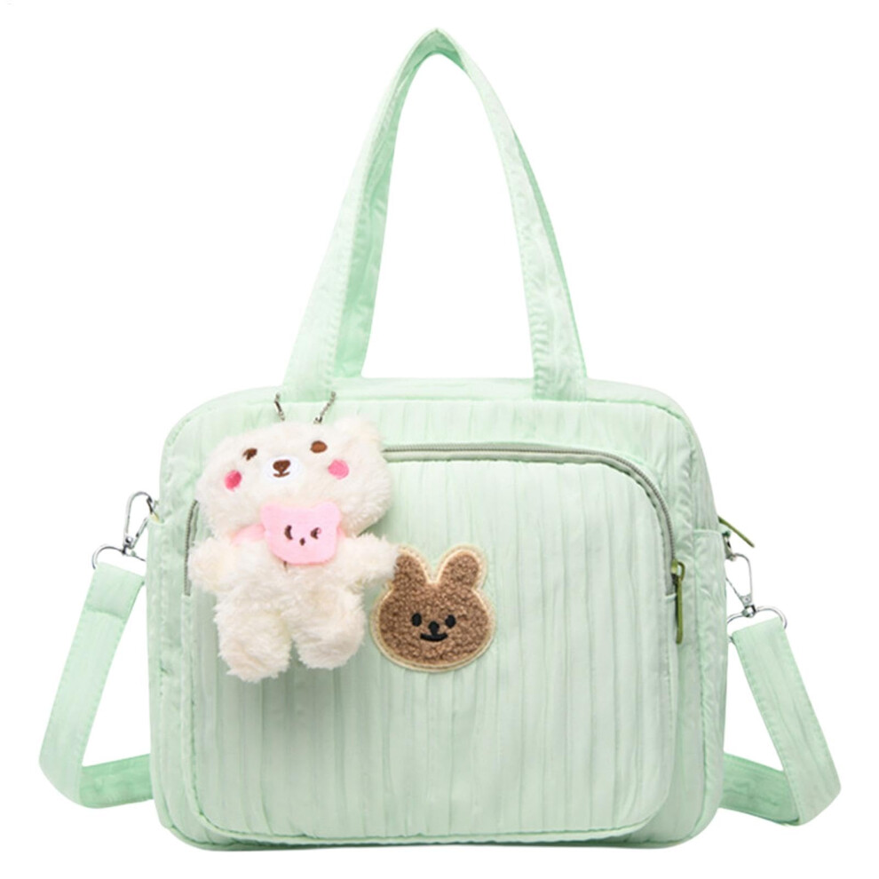 Nappy Bag Baby Nappy Organisers, Newborn Essentials Storage Basket, Nappy Caddy Felt Storage Box With Bag, Green