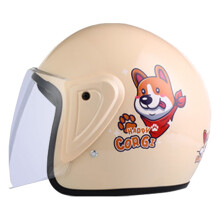 Retro Feel Jugend-Motorradhelm für Kinder, leichter, stoßdämpfender Halbhelm mit kratzfester Linse, DOT-geprüftes offenes Design