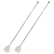 2 pieces stainless steel cocktail drink stirrer wine swizzle sticks for bar creative drink cocktail