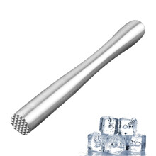 22.5cm Stainless Steel Cocktail Muddler Ice Crusher  Professional  Amateur Bartender Tool for Crushing Ice and Mixing Mint Fruit Drinks