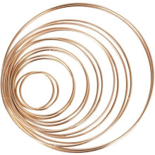 De droom van elke knutselaar: metalen ringen voor knutselprojecten, 14 gouden ringen, hoogwaardige metalen macraméringen voor je volgende
