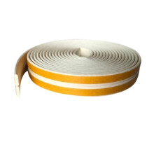 selfadhesive sealing strip, Type D, for doors, windows, soundproof foam rubber (WhiteI, 5m)