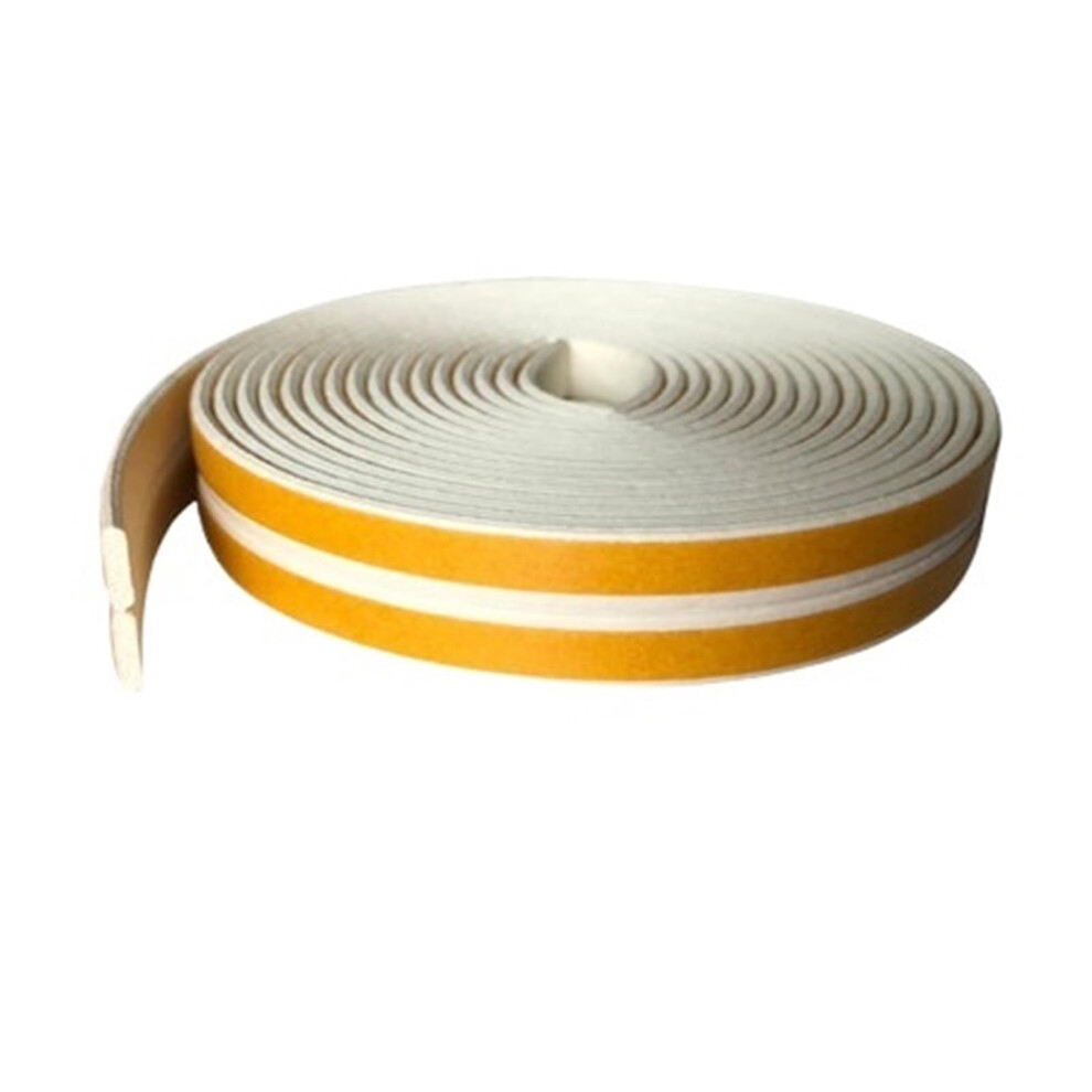 Selfadhesive Sealing Strip, Type D, For Doors, Windows, Soundproof Foam Rubber (Whitei, 5M) 9412369594860