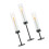 Three Different Height Decorative Candle-black outer stripes 1