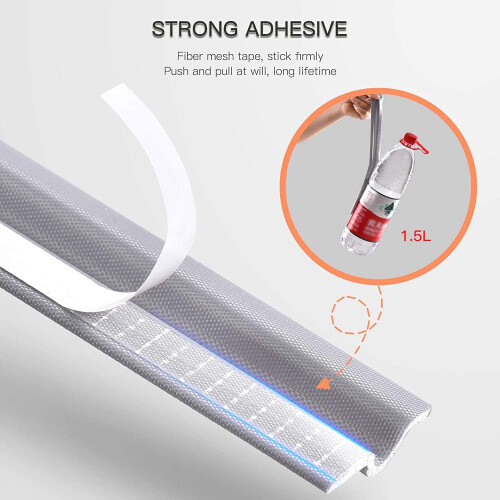 Window seal strip, selfadhesive, cuttable, weatherproof, ulating (Gray, 4M) 2