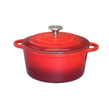 Multipurpose Enamel Dutch Oven Cast Irons Cooking Pot Even-28cm