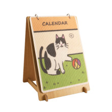 Functional Scratcher Calendar Toy Durable Wood and Soft Fabric