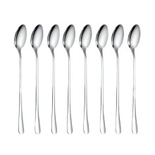Long Spoon, 8 x Long Teaspoons, Stainless Steel Coffee Spoon, 7.87 Inch Egg Tea Spoon, Cocktail Stirrer