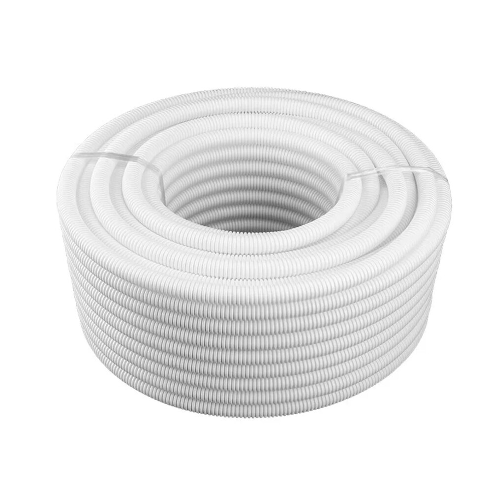 1Â5M Flameretardant Plastic Corrugated Conduit Pp Threadable Hose 32Mm White 9365049566704