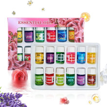 Aromatherapy Oils 12Piece Essential Oil Set WaterSoluble Scents 3ml