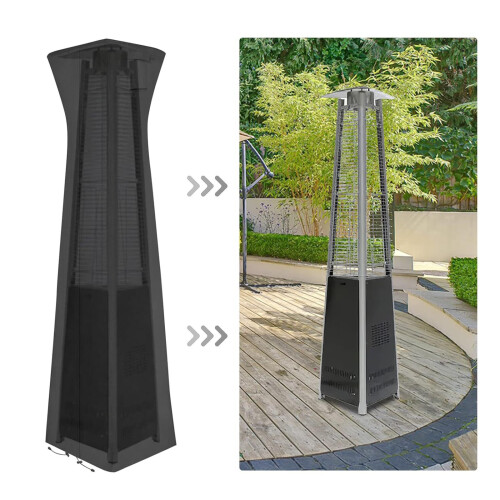Windprevent Oxford Fabric Heater Cover Efficient-Black 2