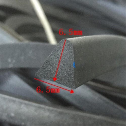 Door Sealing Strip, 5m Triangular,, Dustproof, Rubber, AntiCollision, 12x14mm 2
