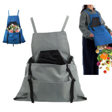 Adjustable Canvas Garden Apron for Gardening Outdoor, Gray
