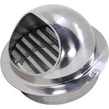 Stainless steel ventilation opening wallmounted round vent cover hemispherical waterproof attachment (120mm)