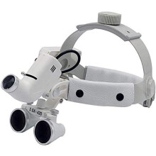 DY106 Adjustable Headlight 3.5 x 42 mm Binocular Magnifier Leather Headband Magnifying Glass Light DY106 (White)