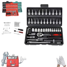 Electric Slim Ratchet with 3/8 Drive, 45 Tools (Black)