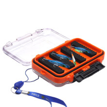 Angel bait box, waterproof bait box, portable, lightweight container, jig hooks, accessory case for kayak, camping, saltwater, travel, outdoor large