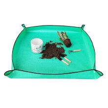 Foldable Plant Soil Mat for Indoor Plants, 75 x 100 cm, Green