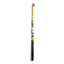 Carbon Fiber Sea Fishing Rod Telescopic Spinning Reel Fishing Tackle 1.8/2.1/2.4/2.7/3.0m Yellow1.5M
